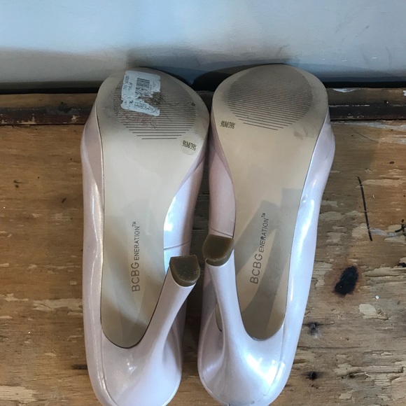 BCBG Pink Patent Platforms